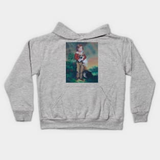 Chums, French Boy with Dog Kids Hoodie